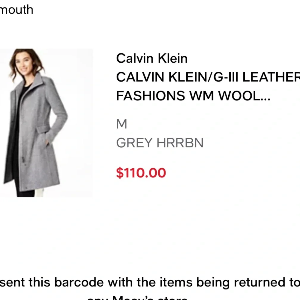 Calvin Klein Women's Grey Coat - Picture 6 of 7